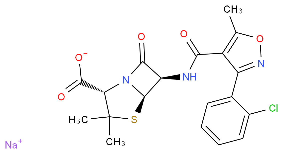 CLOXACILLIN SODIUM SALT_分子结构_CAS_642-78-4)