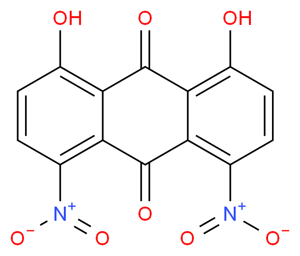 1,8-二羟基-4,5-二硝基蒽醌_分子结构_CAS_81-55-0)