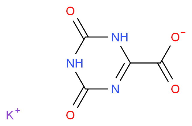 potassium 4,6-dioxo-1,4,5,6-tetrahydro-1,3,5-triazine-2-carboxylate_分子结构_CAS_2207-75-2