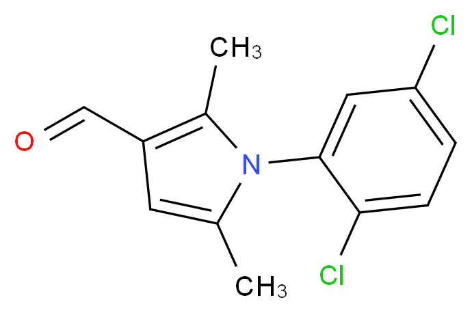 1-(2,5-Dichloro-phenyl)-2,5-dimethyl-1H-pyrrole-3-carbaldehyde_分子结构_CAS_568543-96-4)