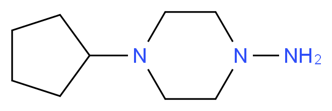 4-cyclopentylpiperazin-1-amine_分子结构_CAS_61379-64-4
