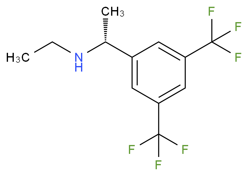 [(1R)-1-[3,5-bis(trifluoromethyl)phenyl]ethyl](ethyl)amine_分子结构_CAS_672906-76-2