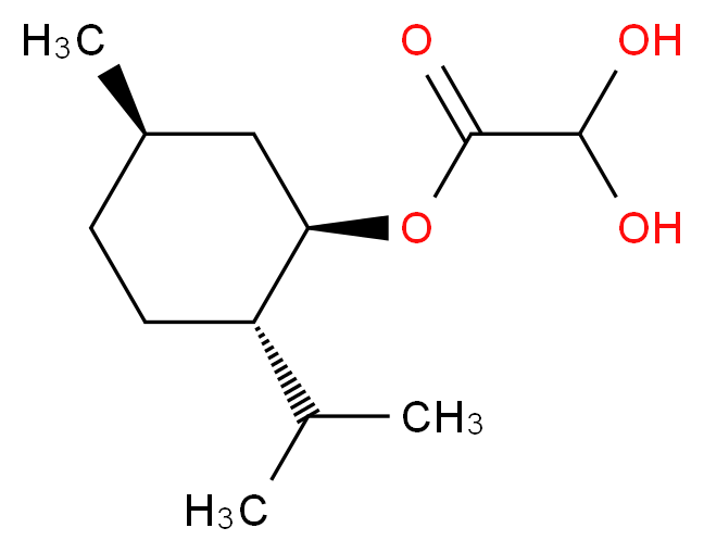 (1R)-(-)-薄荷基乙醛酸水合物_分子结构_CAS_111969-64-3)