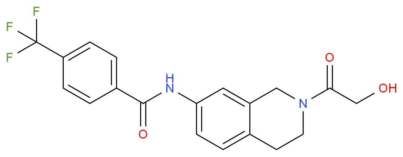 N-(2-glycoloyl-1,2,3,4-tetrahydroisoquinolin-7-yl)-4-(trifluoromethyl)benzamide_分子结构_CAS_)