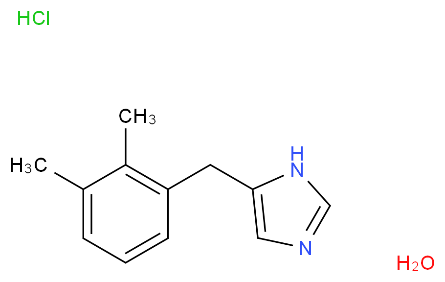 5-[(2,3-dimethylphenyl)methyl]-1H-imidazole hydrate hydrochloride_分子结构_CAS_90038-00-9