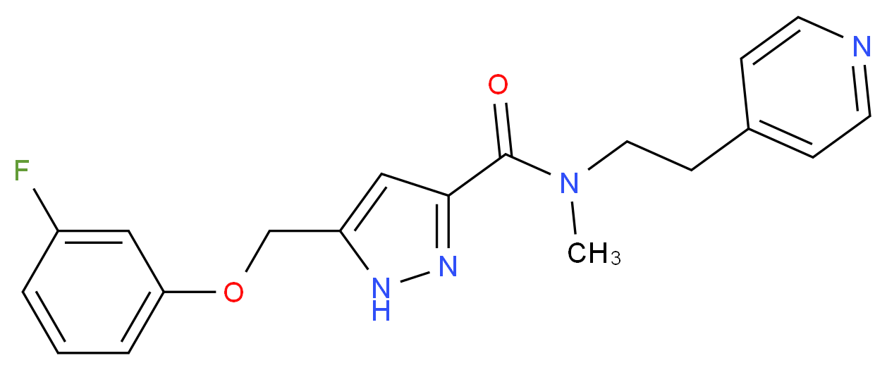 5-[(3-fluorophenoxy)methyl]-N-methyl-N-(2-pyridin-4-ylethyl)-1H-pyrazole-3-carboxamide_分子结构_CAS_)