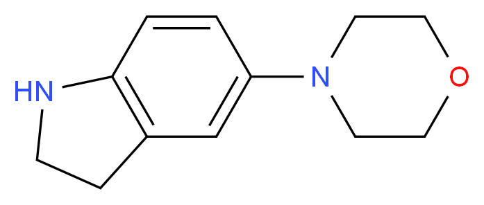 4-(Indolin-5-yl)morpholine_分子结构_CAS_959238-58-5)