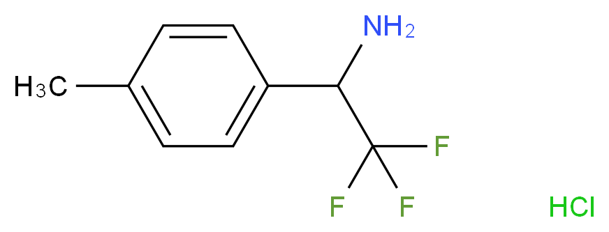 2,2,2-Trifluoro-1-(p-tolyl)ethanamine hydrochloride_分子结构_CAS_1186195-01-6)