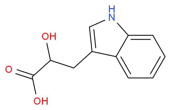 2-hydroxy-3-(1H-indol-3-yl)propanoic acid_分子结构_CAS_832-97-3