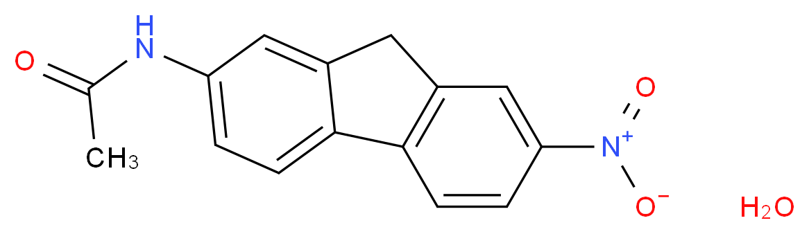 N-(7-nitro-9H-fluoren-2-yl)acetamide hydrate_分子结构_CAS_72570-99-1