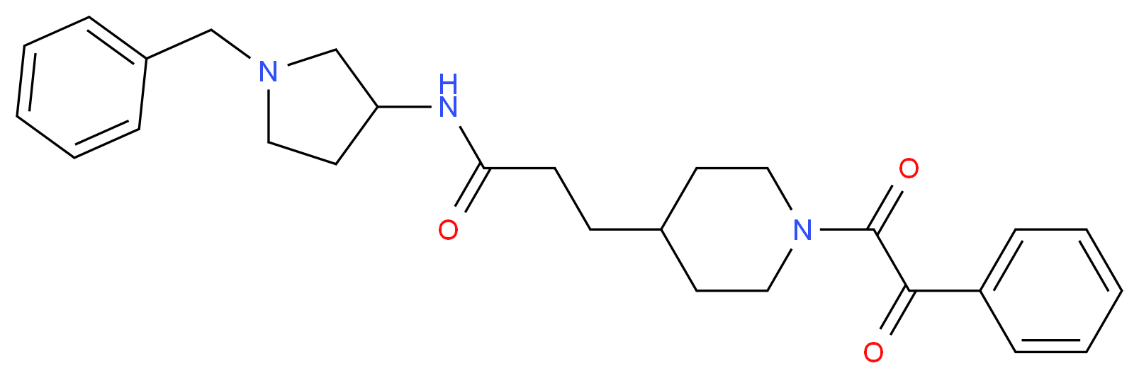 N-(1-benzyl-3-pyrrolidinyl)-3-{1-[oxo(phenyl)acetyl]-4-piperidinyl}propanamide_分子结构_CAS_)