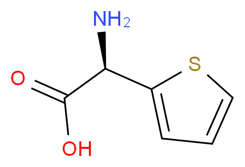 (2R)-2-amino-2-(thiophen-2-yl)acetic acid_分子结构_CAS_43189-45-3