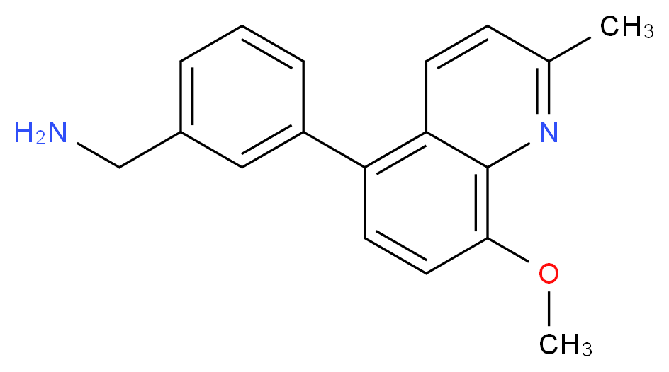 1-[3-(8-methoxy-2-methylquinolin-5-yl)phenyl]methanamine_分子结构_CAS_)