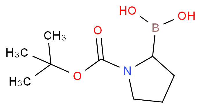 1-N-Boc-pyrrolidin-2-ylboronic acid_分子结构_CAS_149682-75-7)