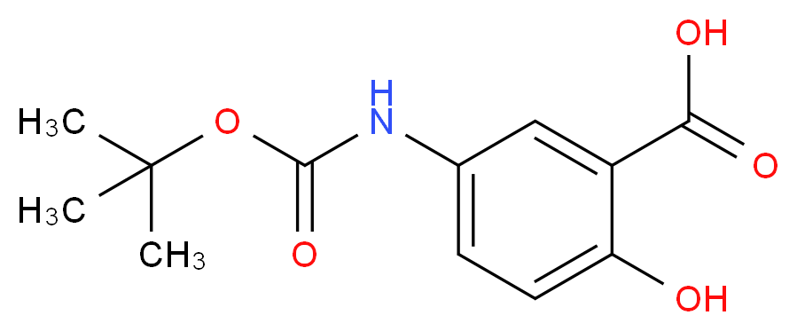 5-(N-tert-Butoxycarbonylamino)salicylic Acid_分子结构_CAS_135321-95-8)