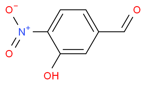 3-hydroxy-4-nitrobenzaldehyde_分子结构_CAS_704-13-2