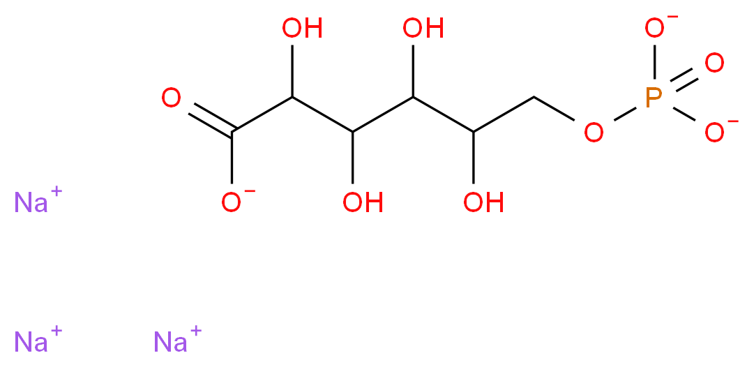 trisodium 2,3,4,5-tetrahydroxy-6-(phosphonatooxy)hexanoate_分子结构_CAS_53411-70-4