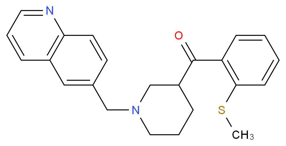 [2-(methylthio)phenyl][1-(6-quinolinylmethyl)-3-piperidinyl]methanone_分子结构_CAS_)