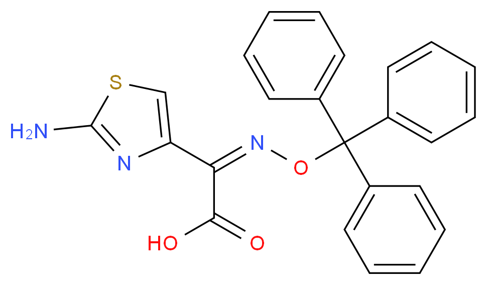 (Z)-2-(2-Aminothiazol-4-yl)-2-((trityloxy)imino)acetic acid_分子结构_CAS_128438-01-7)