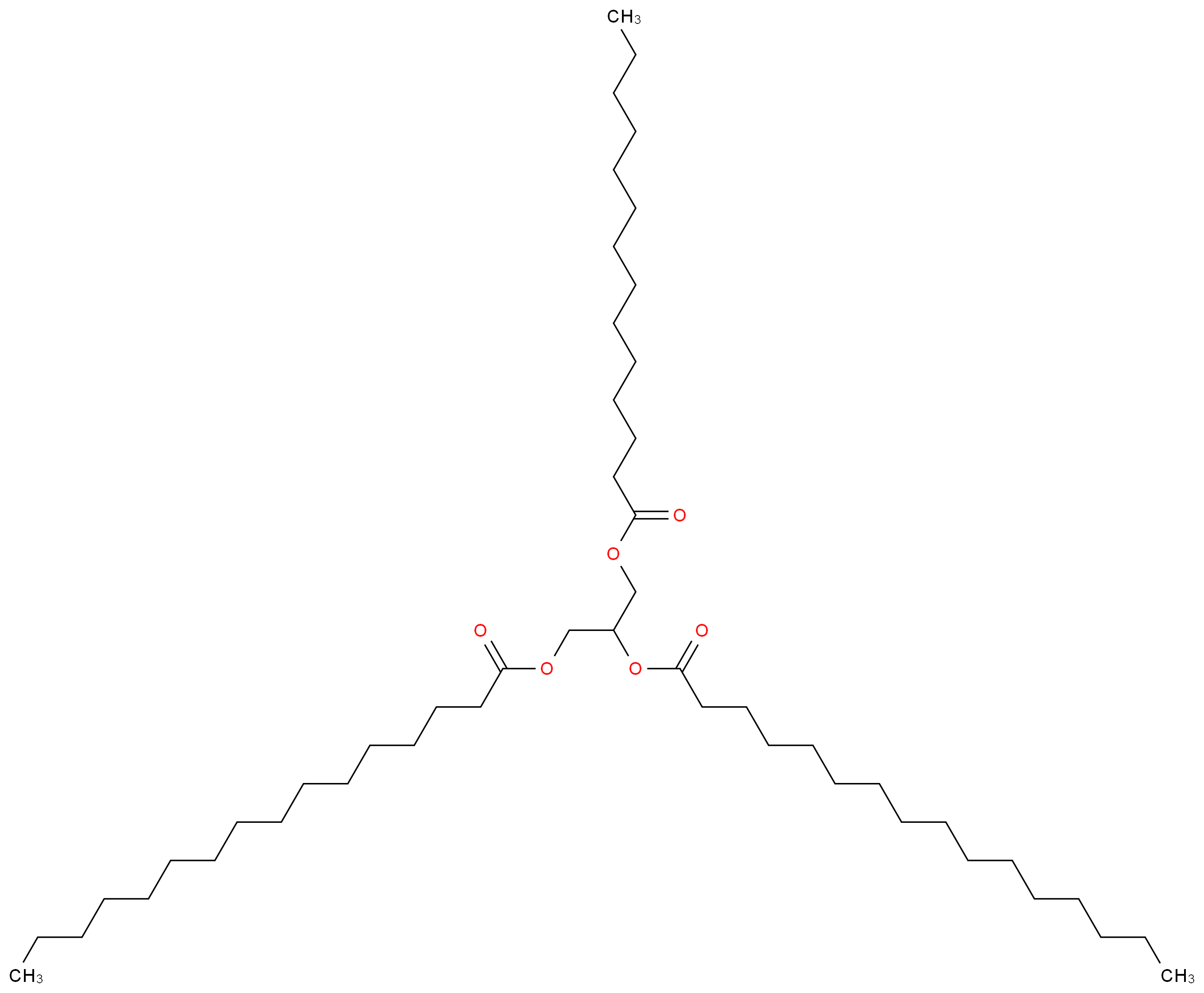 1,2-Dipalmitoyl-3-myristoyl-rac-glycerol_分子结构_CAS_115223-98-8)