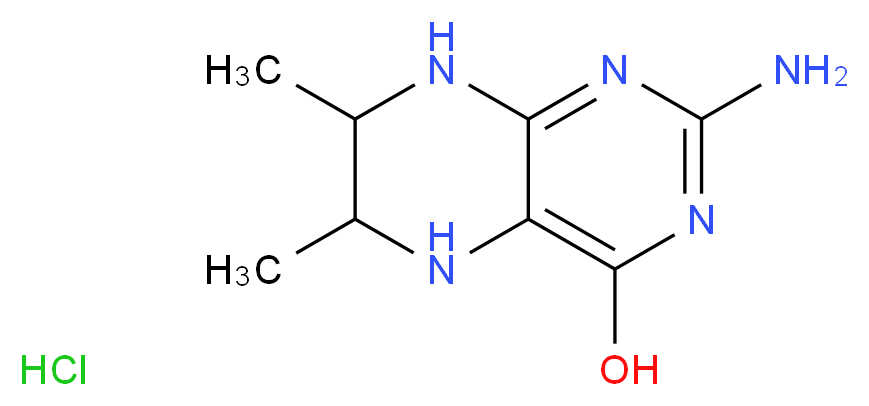 2-AMINO-4-HYDROXY-6,7-DIMETHYL-5,6,7,8-TETRAHYDROPTERIDINE HYDROCHLORIDE_分子结构_CAS_945-43-7)