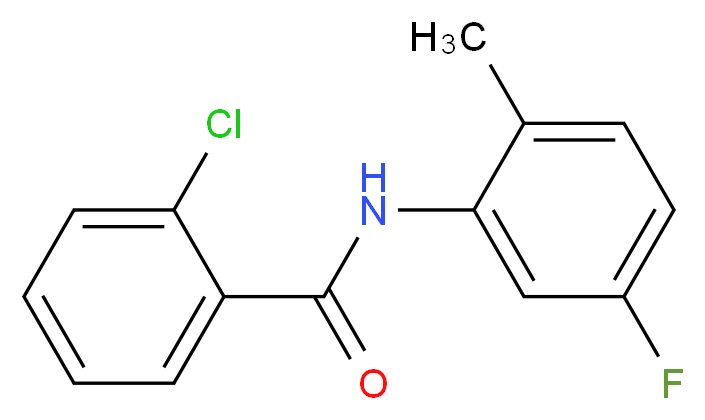 2-chloro-N-(5-fluoro-2-methylphenyl)benzamide_分子结构_CAS_527741-50-0