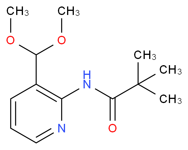 N-(3-Dimethoxymethyl-pyridin-2-yl)-2,2-dimethyl-propionamide_分子结构_CAS_824429-53-0)