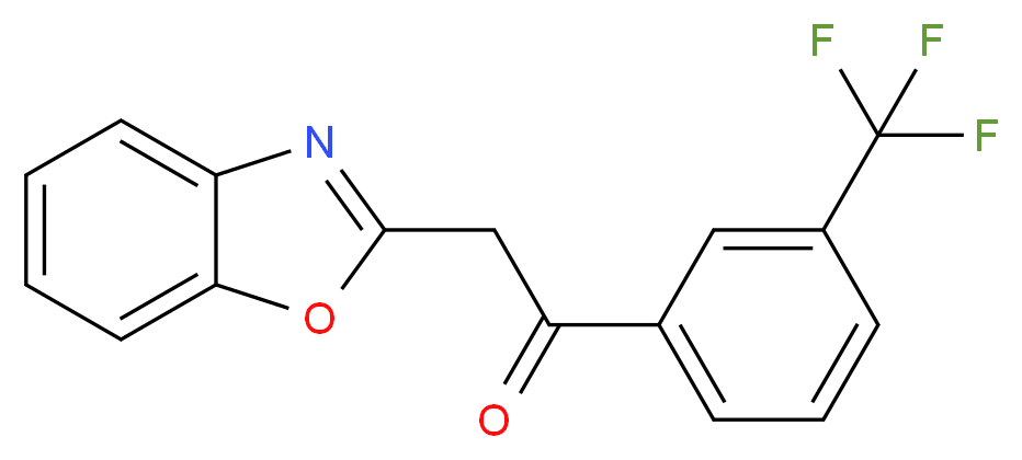 2-(1,3-benzoxazol-2-yl)-1-[3-(trifluoromethyl)phenyl]ethan-1-one_分子结构_CAS_849021-37-0
