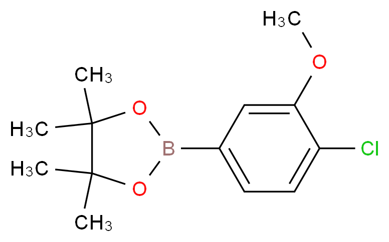 2-(4-Chloro-3-methoxyphenyl)-4,4,5,5-tetramethyl-1,3,2-dioxaborolane_分子结构_CAS_627525-96-6)