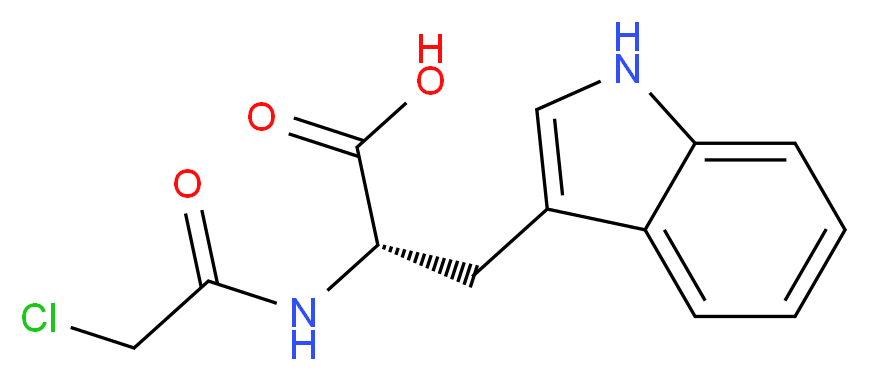 (2S)-2-(2-chloroacetamido)-3-(1H-indol-3-yl)propanoic acid_分子结构_CAS_64709-57-5