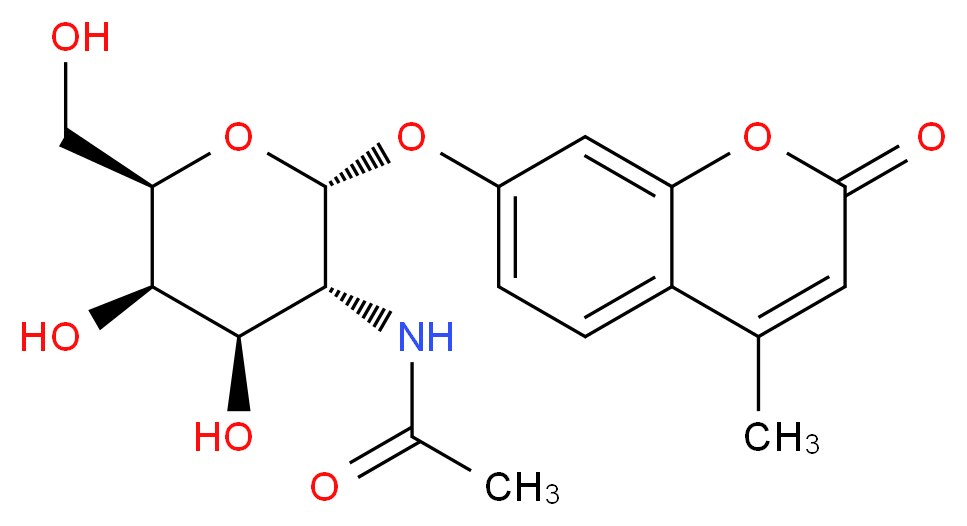 4-Methylumbelliferyl 2-Acetamido-2-deoxy-α-D-galactopyranoside _分子结构_CAS_124223-99-0)