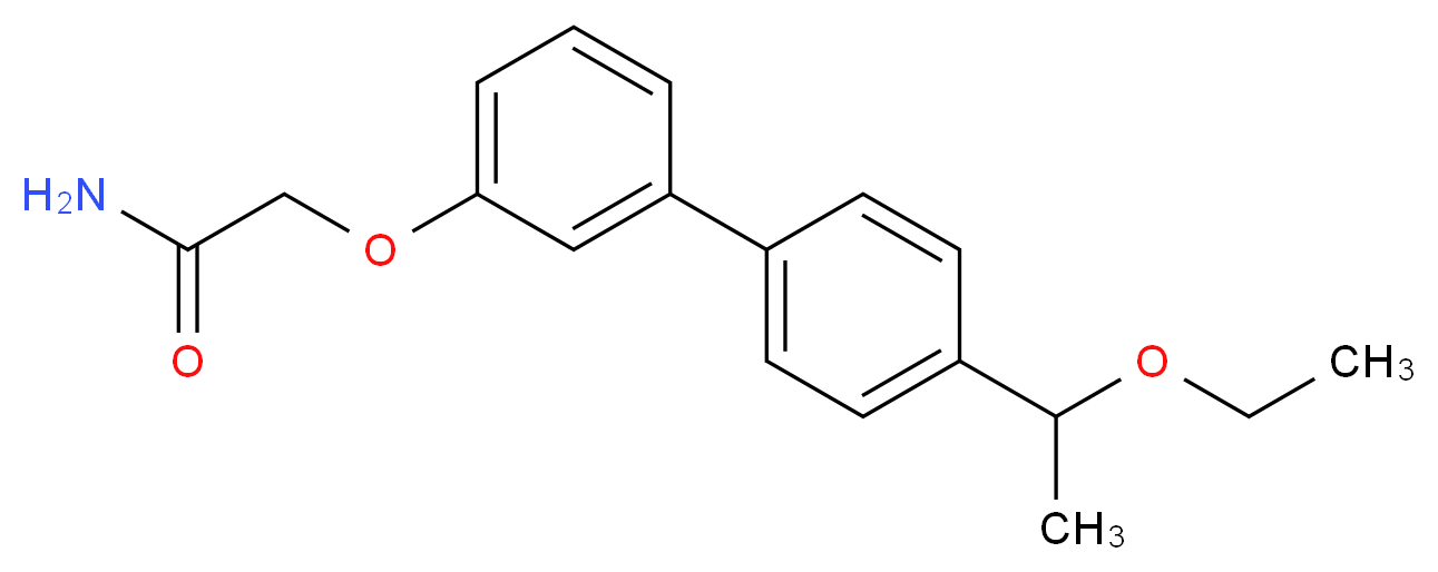 2-{[4'-(1-ethoxyethyl)biphenyl-3-yl]oxy}acetamide_分子结构_CAS_)