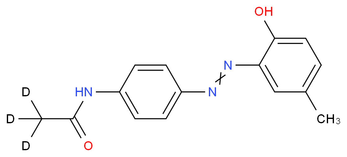 N-{4-[2-(2-hydroxy-5-methylphenyl)diazen-1-yl]phenyl}(<sup>2</sup>H<sub>3</sub>)acetamide_分子结构_CAS_947601-96-9