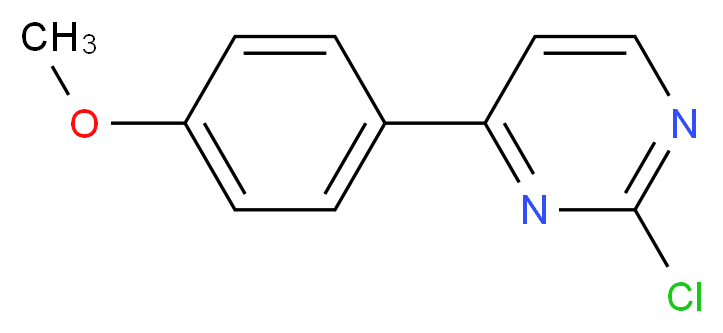 2-chloro-4-(4-methoxyphenyl)pyrimidine_分子结构_CAS_75634-04-7