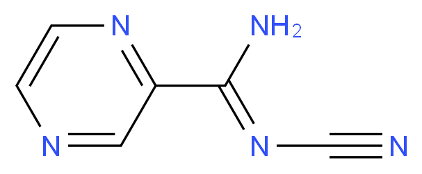 Pyrazine-2-N-cyanoamidine_分子结构_CAS_1053656-81-7)