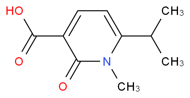 1-methyl-2-oxo-6-(propan-2-yl)-1,2-dihydropyridine-3-carboxylic acid_分子结构_CAS_1123169-36-7