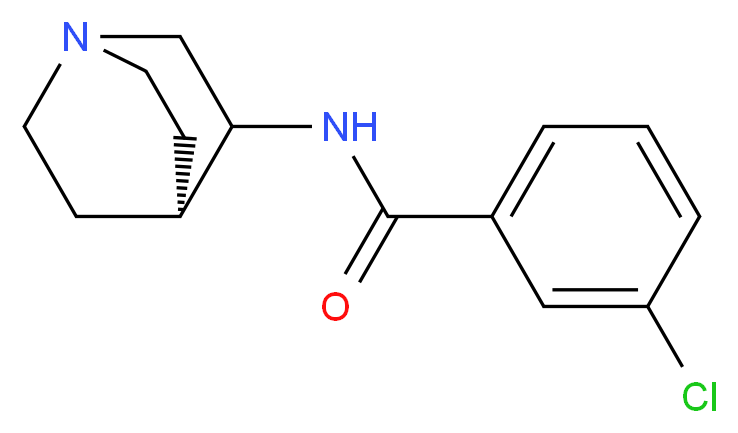 N-{1-azabicyclo[2.2.2]octan-3-yl}-3-chlorobenzamide_分子结构_CAS_120570-07-2