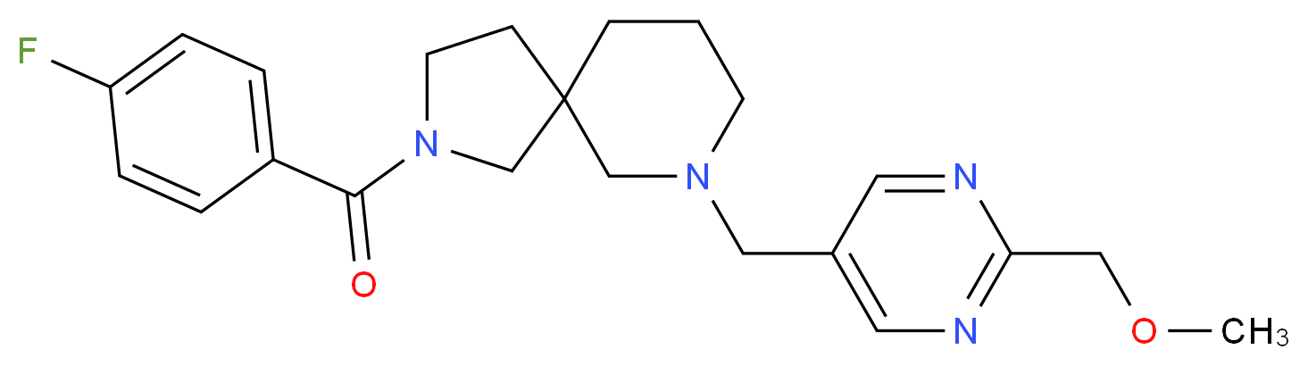 2-(4-fluorobenzoyl)-7-{[2-(methoxymethyl)pyrimidin-5-yl]methyl}-2,7-diazaspiro[4.5]decane_分子结构_CAS_)