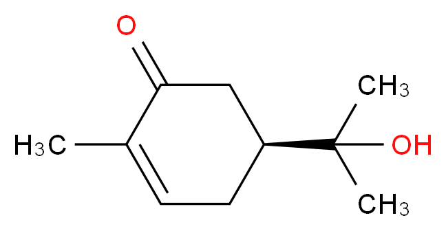 (S)-(+)-5-(1-羟基-1-甲基乙基)-2-甲基-2-环己烯-1-酮_分子结构_CAS_60593-11-5)