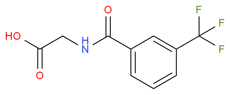 2-{[3-(Trifluoromethyl)benzoyl]amino}acetic acid_分子结构_CAS_17794-48-8)