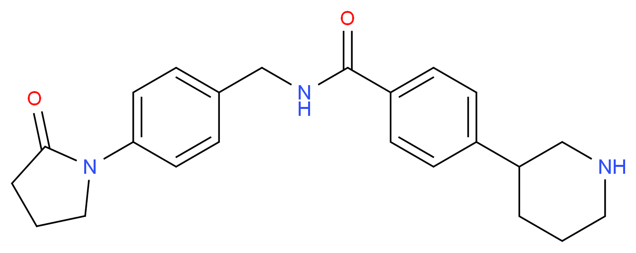 N-[4-(2-oxopyrrolidin-1-yl)benzyl]-4-piperidin-3-ylbenzamide_分子结构_CAS_)