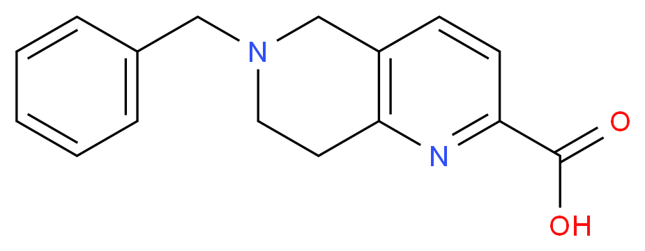 6-benzyl-5,6,7,8-tetrahydro-1,6-naphthyridine-2-carboxylic acid_分子结构_CAS_1160995-15-2