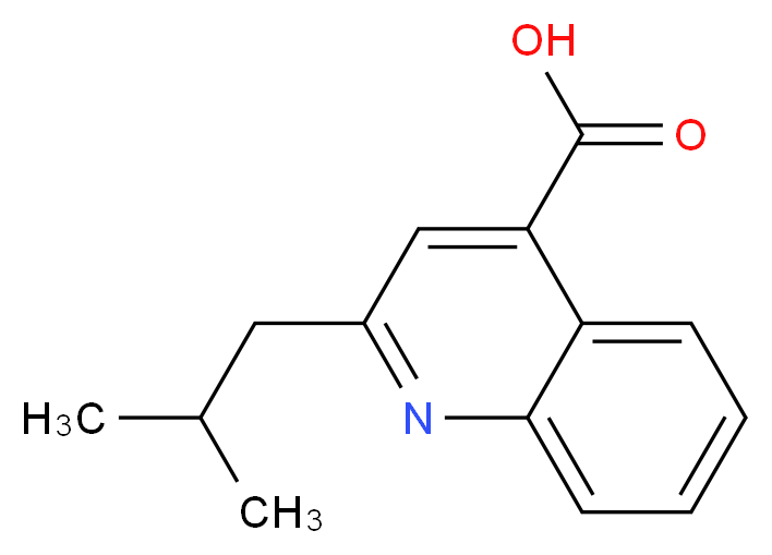 2-(2-methylpropyl)quinoline-4-carboxylic acid_分子结构_CAS_24260-31-9