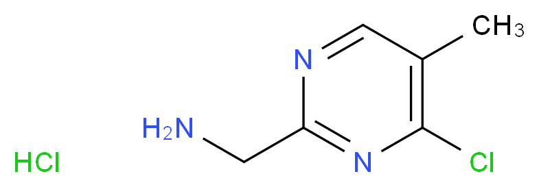 (4-chloro-5-methylpyrimidin-2-yl)methanamine hydrochloride_分子结构_CAS_1196155-29-9)