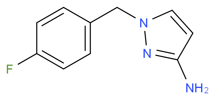 1-(4-fluorobenzyl)-1H-pyrazol-3-amine_分子结构_CAS_)