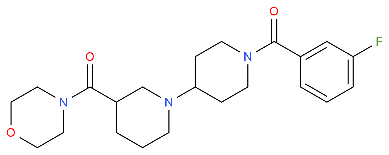1'-(3-fluorobenzoyl)-3-(morpholin-4-ylcarbonyl)-1,4'-bipiperidine_分子结构_CAS_)