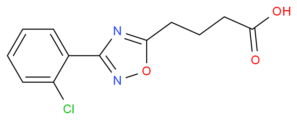 4-[3-(2-Chlorophenyl)-1,2,4-oxadiazol-5-yl]-butanoic acid_分子结构_CAS_827014-22-2)