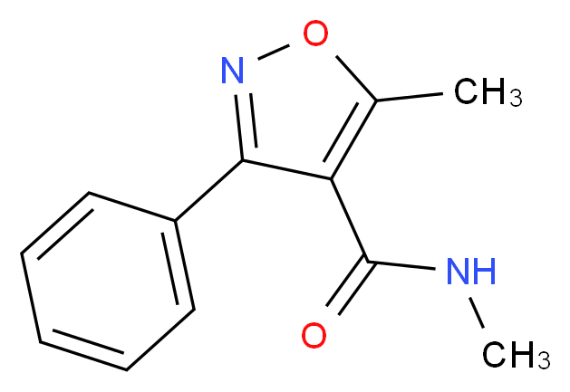N,5-二甲基-3-苯基-4-异噁唑甲酰胺_分子结构_CAS_60986-88-1)