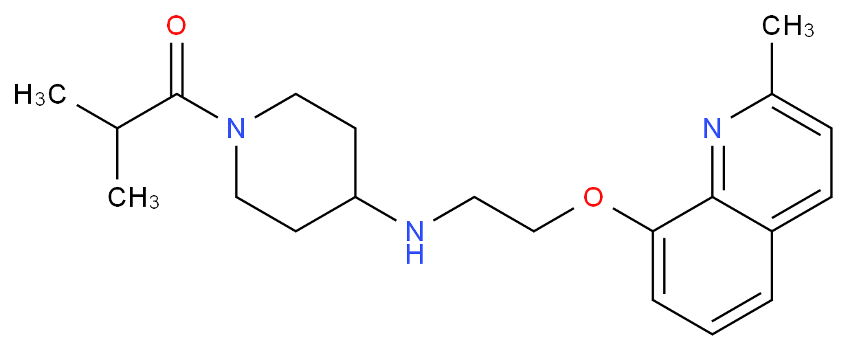 1-isobutyryl-N-{2-[(2-methylquinolin-8-yl)oxy]ethyl}piperidin-4-amine_分子结构_CAS_)