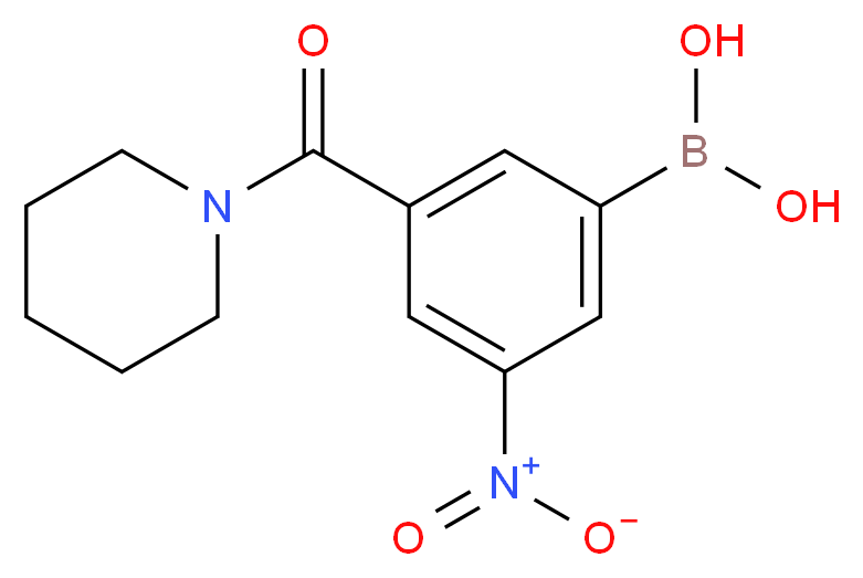 3-Nitro-5-(piperidin-1-ylcarbonyl)benzeneboronic acid 98%_分子结构_CAS_871332-78-4)